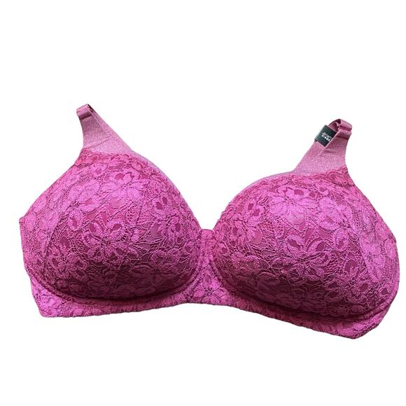 Torrid Curve Dream Wire-Free Plunge 360 Back Smoothing Burgundy Lace Bra NEW - Picture 2 of 8